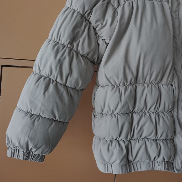 ASOS WHITE boxy puffer jacket with concealed hood (M) - Picture 4 of 15